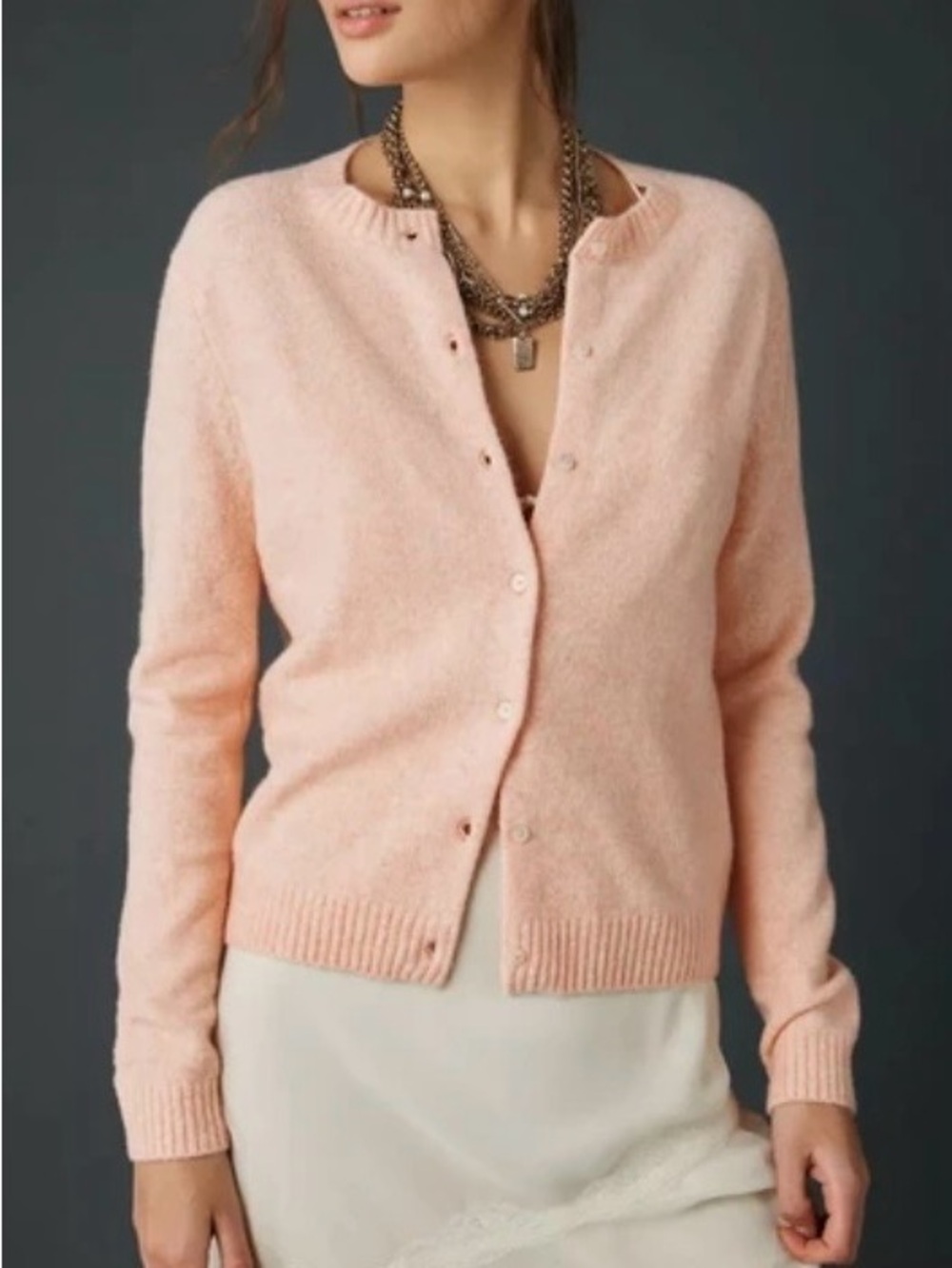 Kimchi Blue Blush Pink Button-Front Cardigan